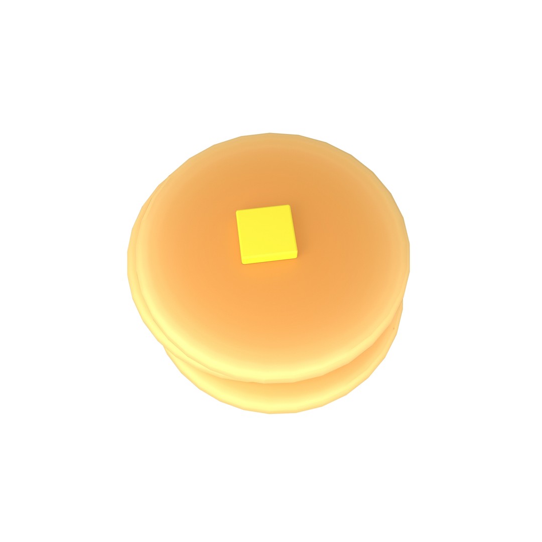 Pancake 3D Model – Low Poly Game Asset with PBR Textures - View 26