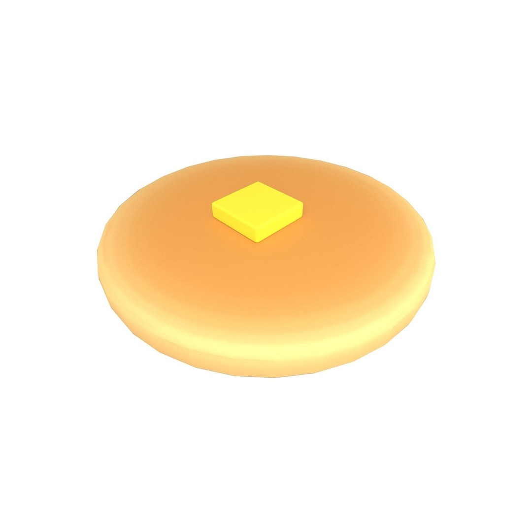 Pancake 3D Model – Low Poly Game Asset with PBR Textures - View 5
