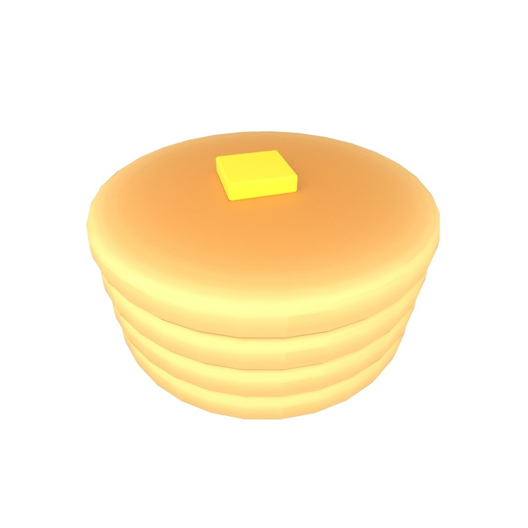 Pancake 3D Model – Low Poly Game Asset with PBR Textures - View 6