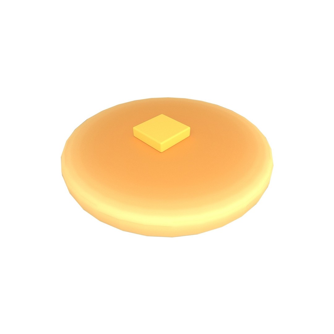 Pancake 3D Model – Low Poly Game Asset with PBR Textures - View 8