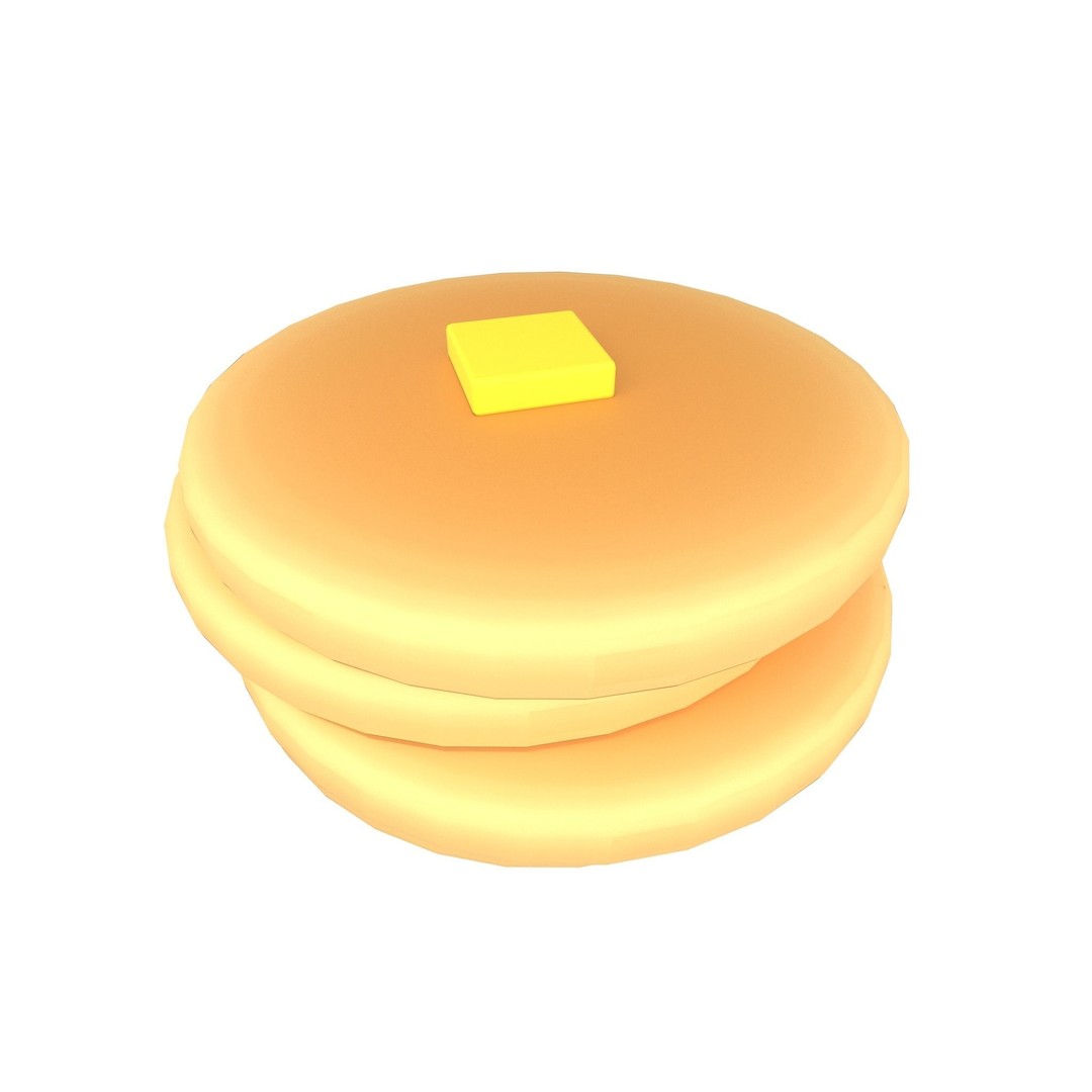 Pancake 3D Model – Low Poly Game Asset with PBR Textures - View 9