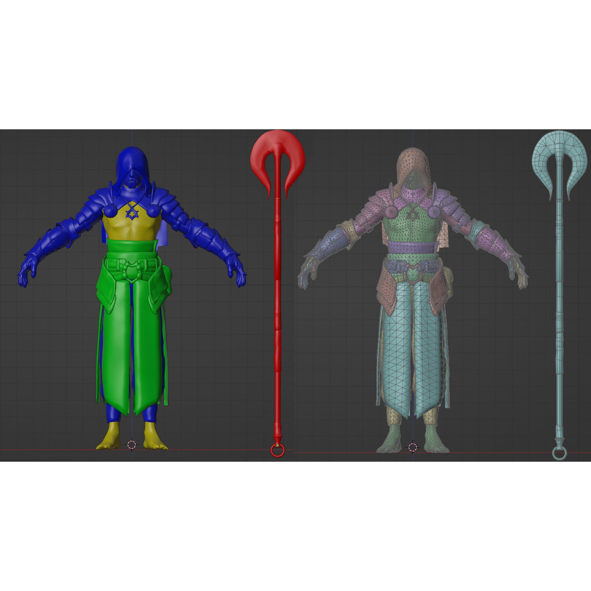 Heretic - Low-Poly Game-Ready 3D Model