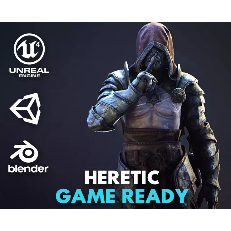 Heretic - Low-Poly Game-Ready 3D Model - View 2