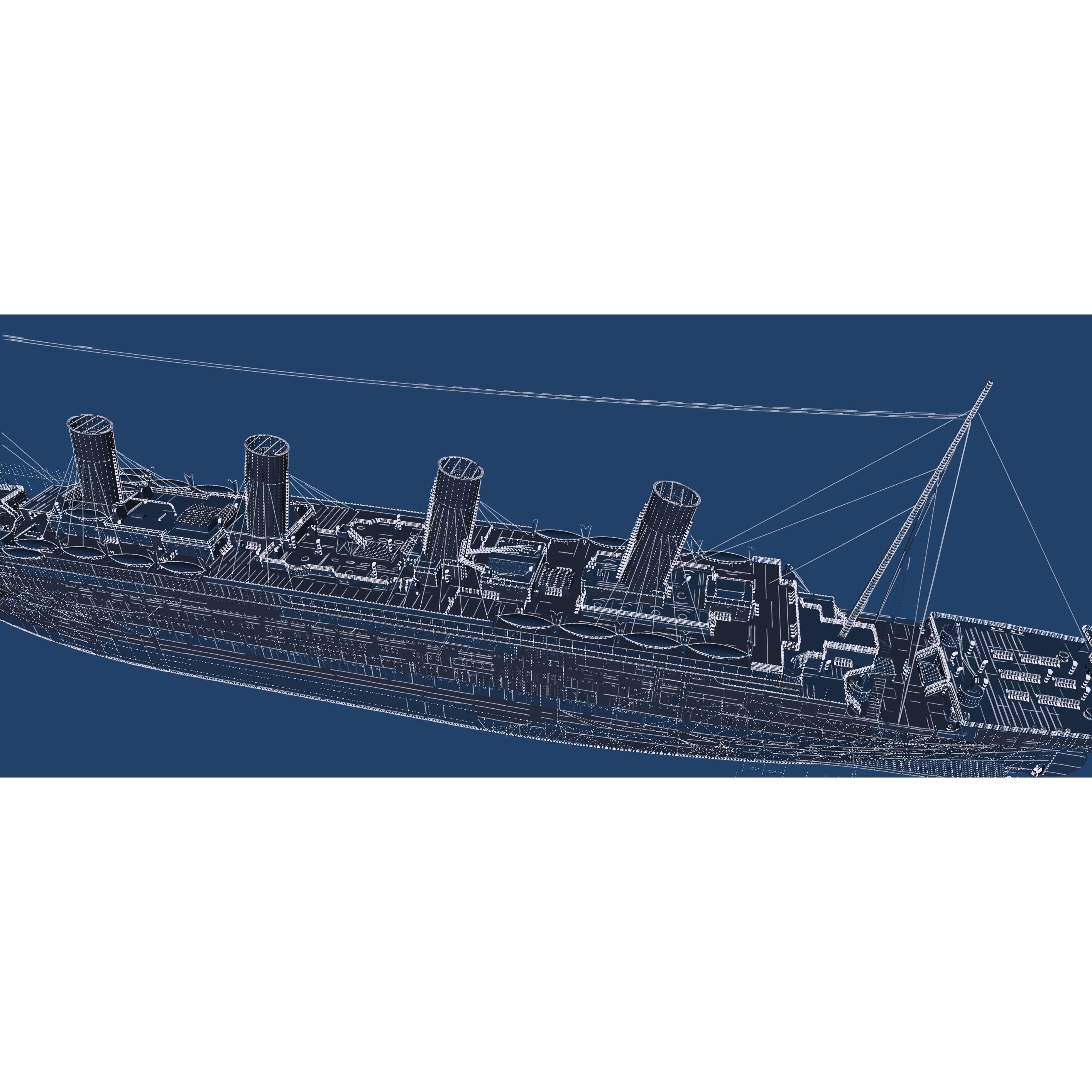 Titanic with Full Interior - 3D Model