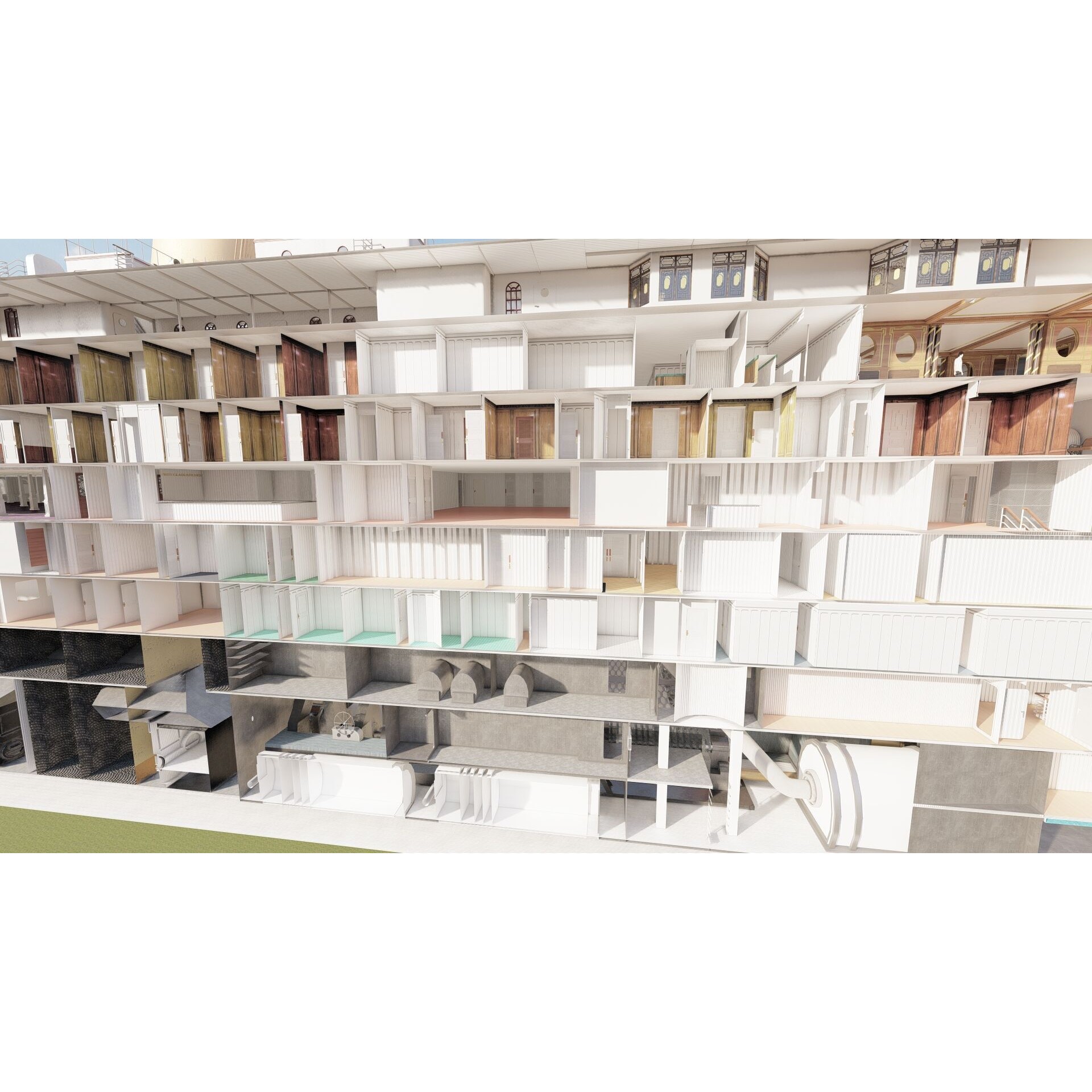 Titanic with Full Interior - 3D Model - View 101