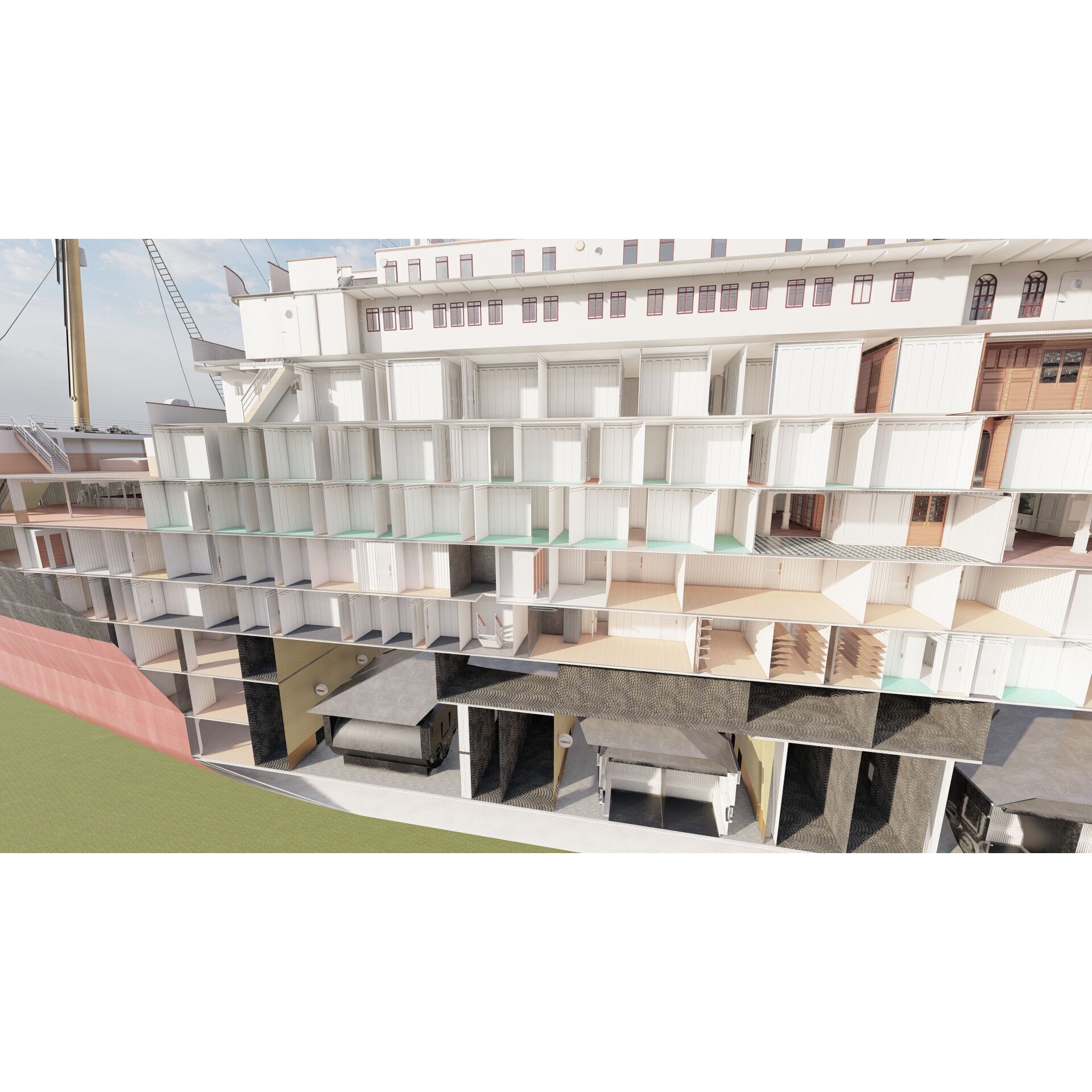 Titanic with Full Interior - 3D Model - View 104