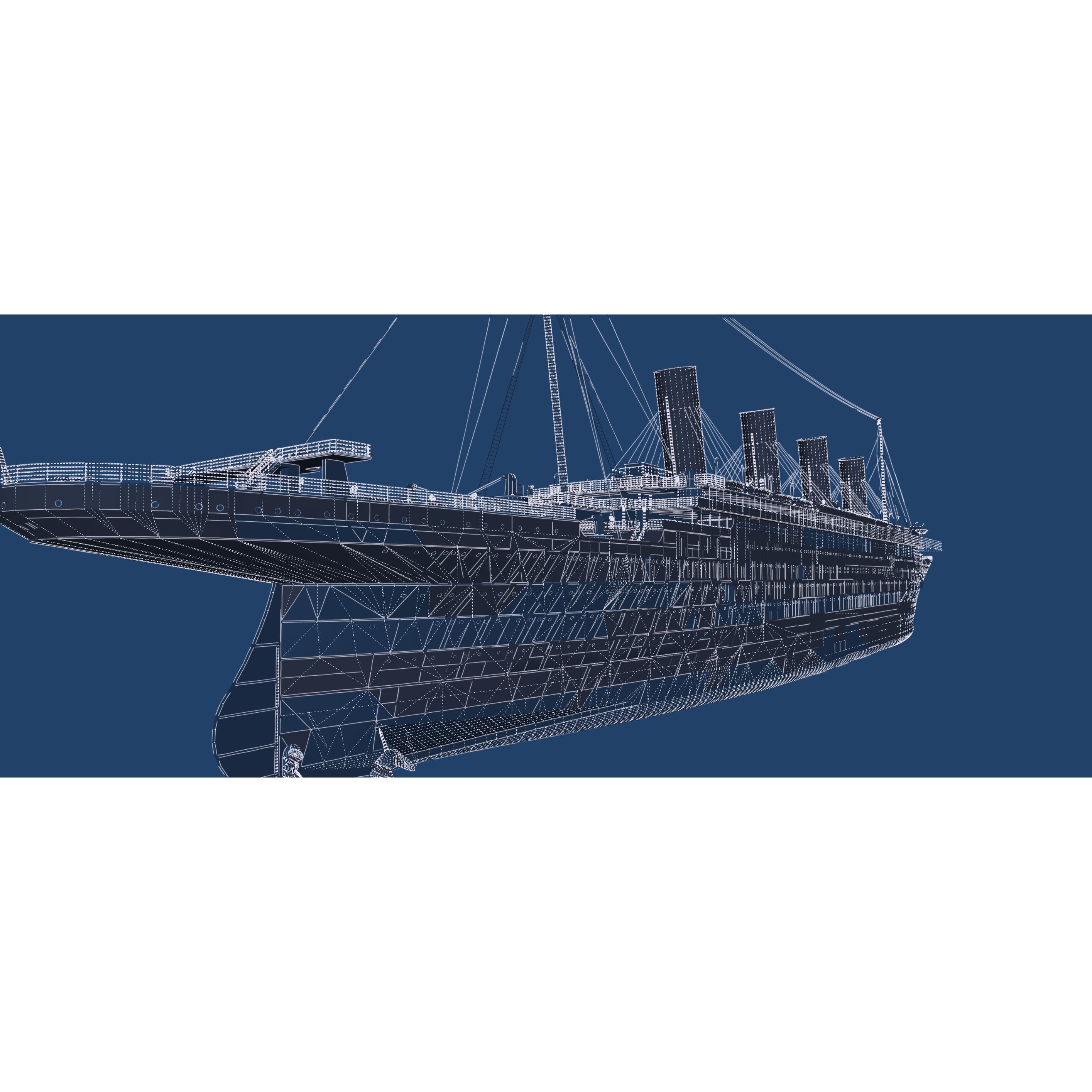 Titanic with Full Interior - 3D Model - View 107