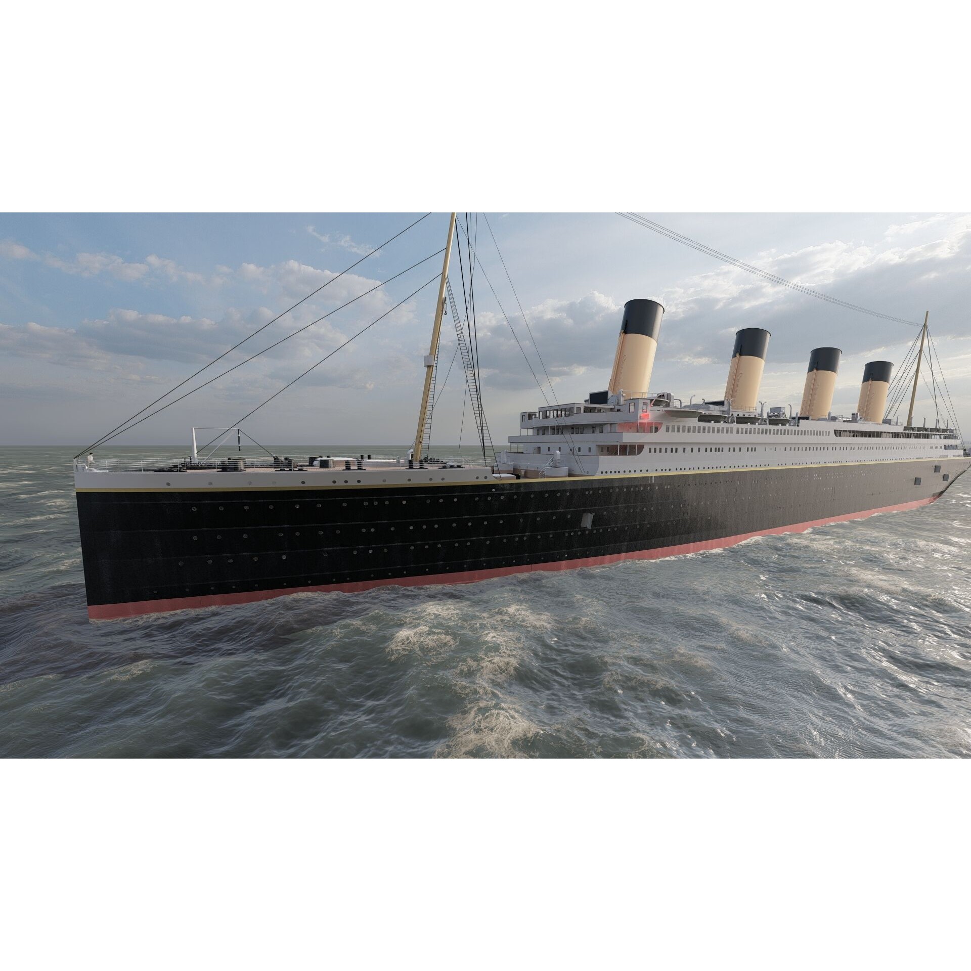 Titanic with Full Interior - 3D Model - View 11