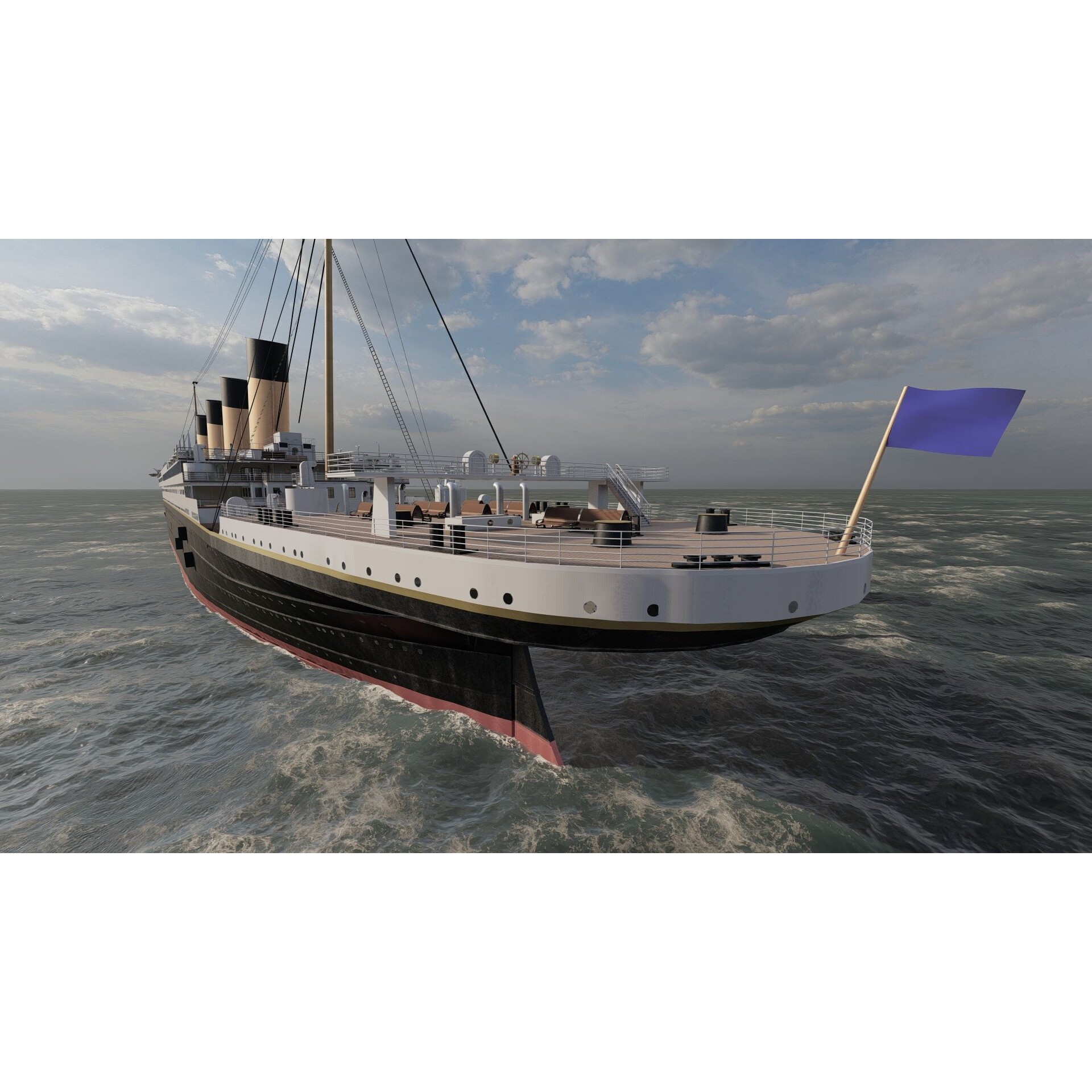 Titanic with Full Interior - 3D Model - View 16