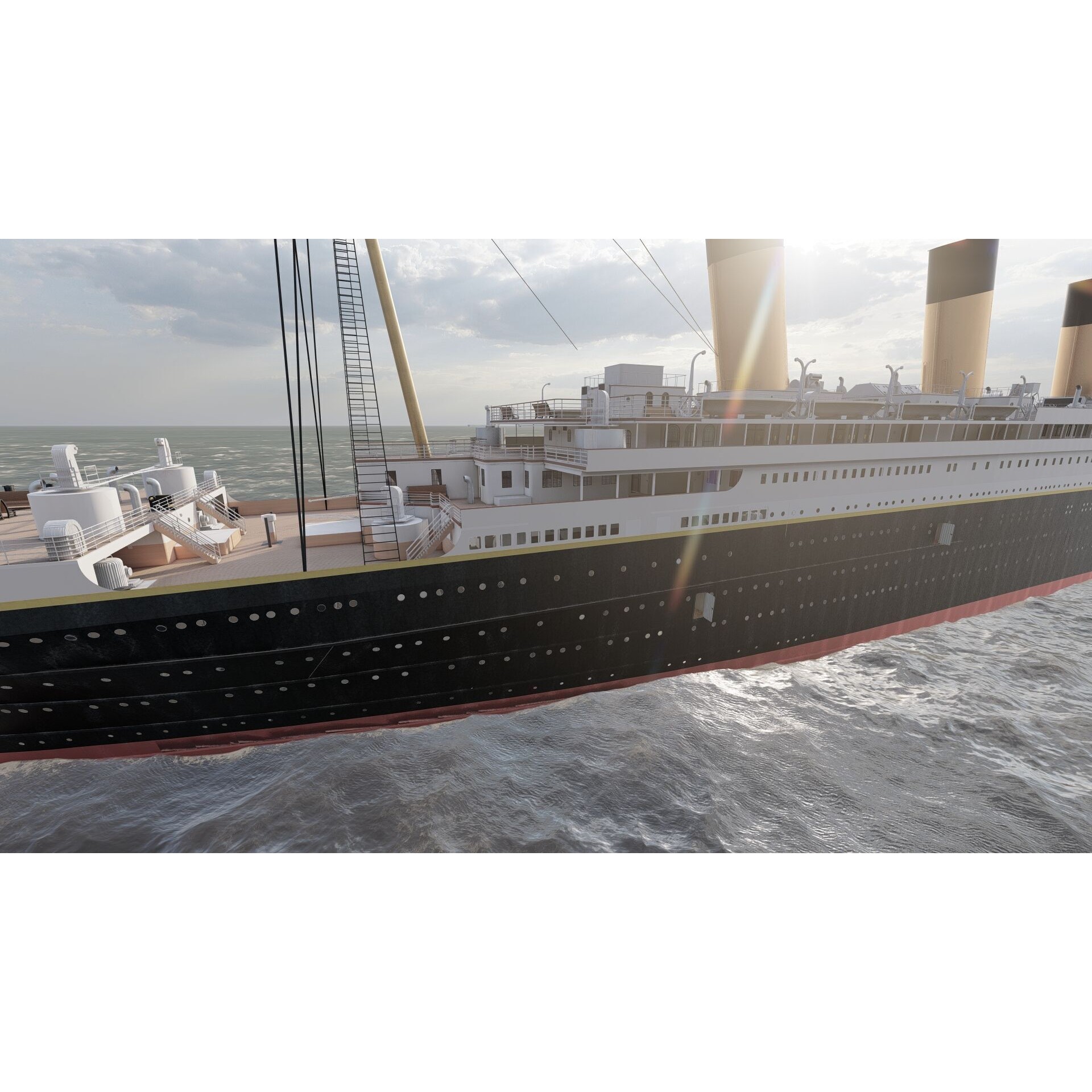 Titanic with Full Interior - 3D Model - View 20