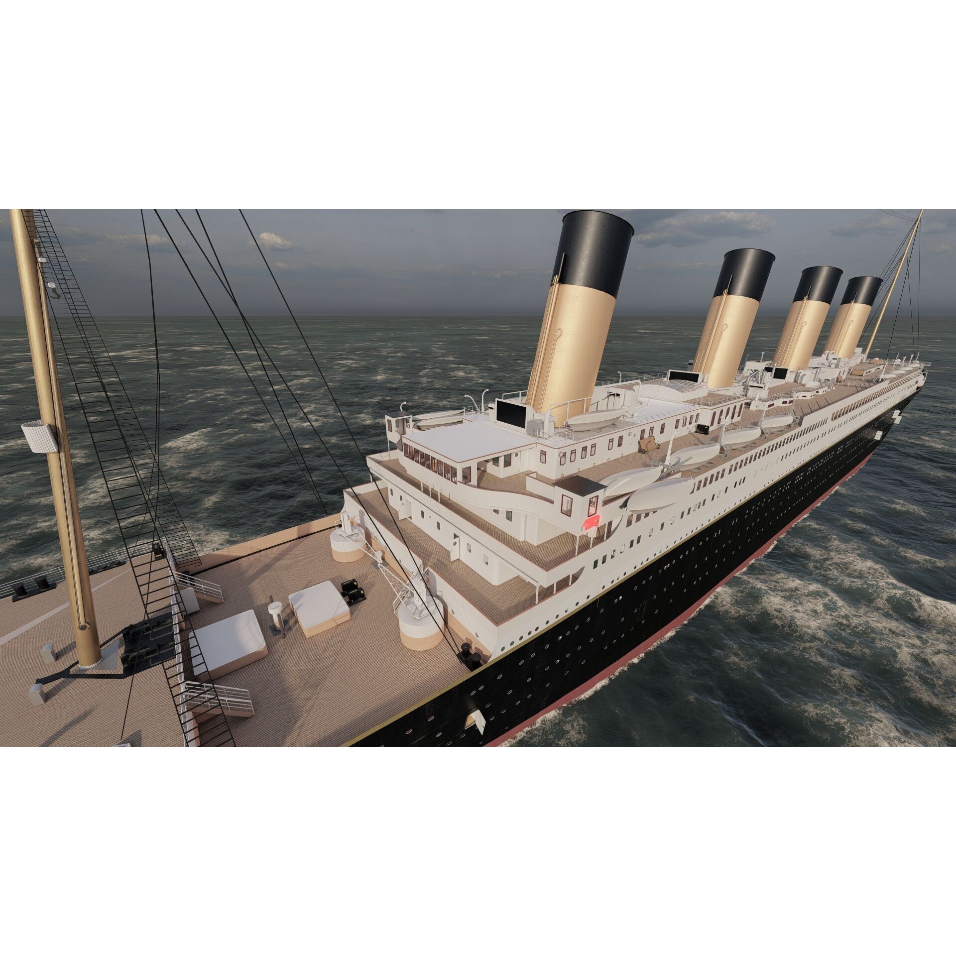 Titanic with Full Interior - 3D Model - View 25