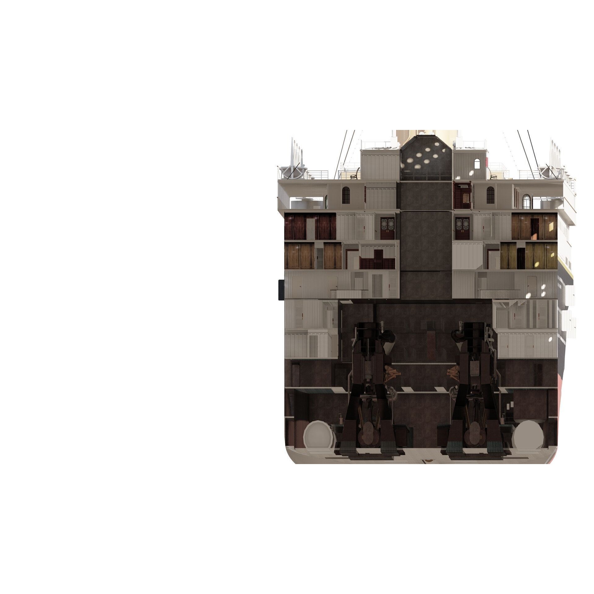 Titanic with Full Interior - 3D Model - View 8