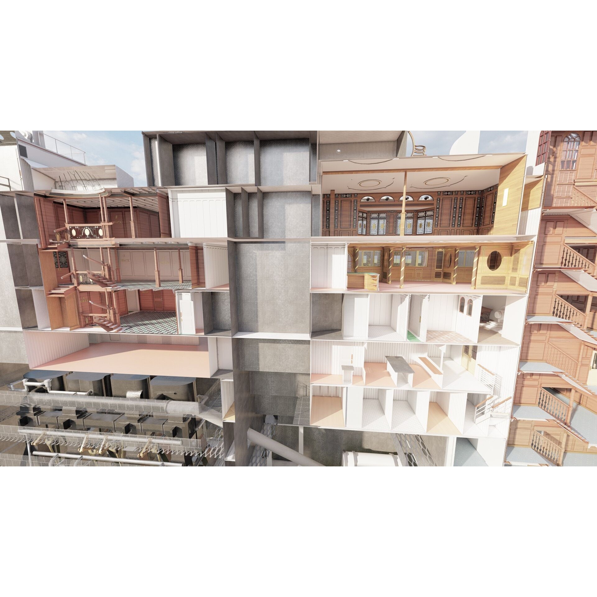 Titanic with Full Interior - 3D Model - View 94