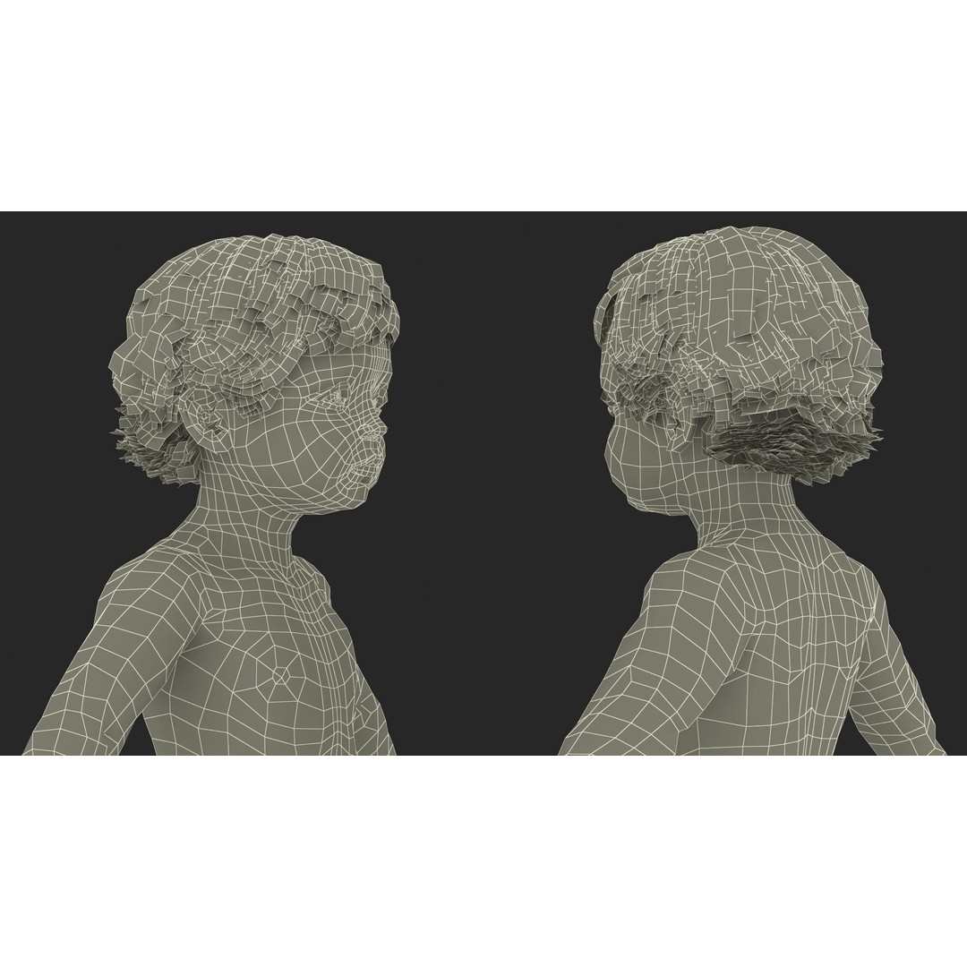 Boy Aged 1 Year in Diaper A-Pose 3D Model – High-Quality Character Asset, PBR - View 25