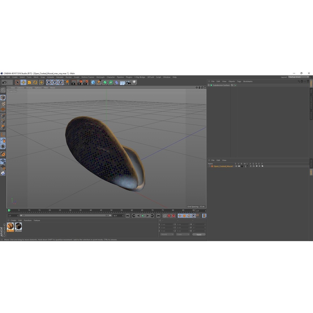 Open Cooked Mussel 3D Model – High Quality PBR Asset, FBX, OBJ - View 24