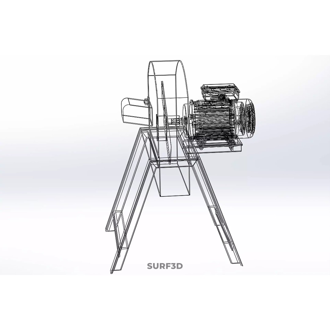 Electric Potato Cassava Chip Slicer 3D Model – High-Quality Industrial Cutter