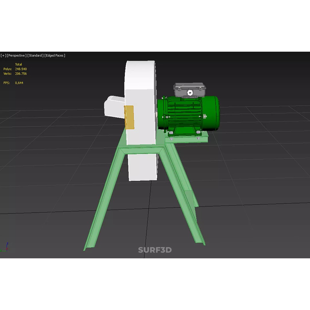 Electric Potato Cassava Chip Slicer 3D Model – High-Quality Industrial Cutter - View 32