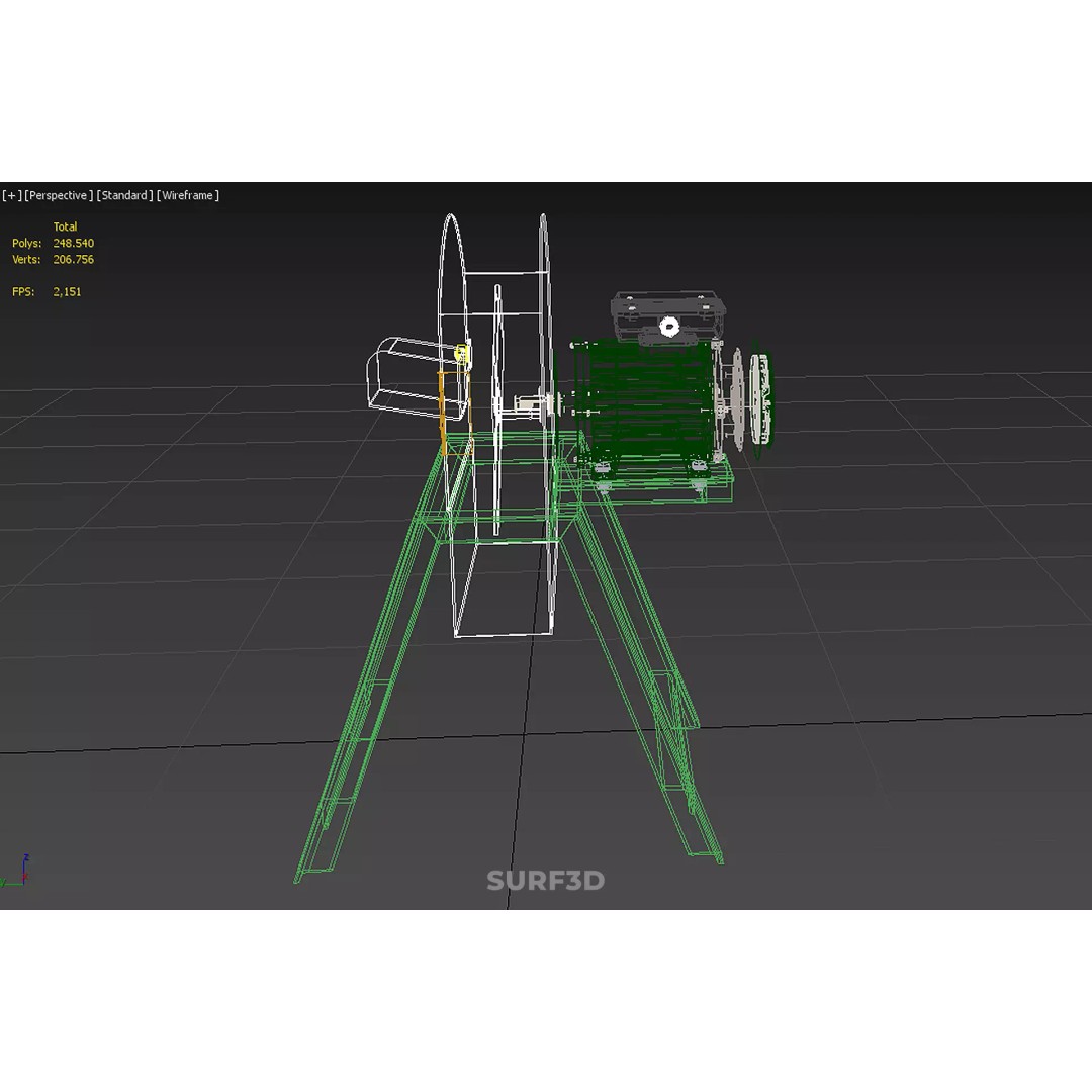 Electric Potato Cassava Chip Slicer 3D Model – High-Quality Industrial Cutter - View 33