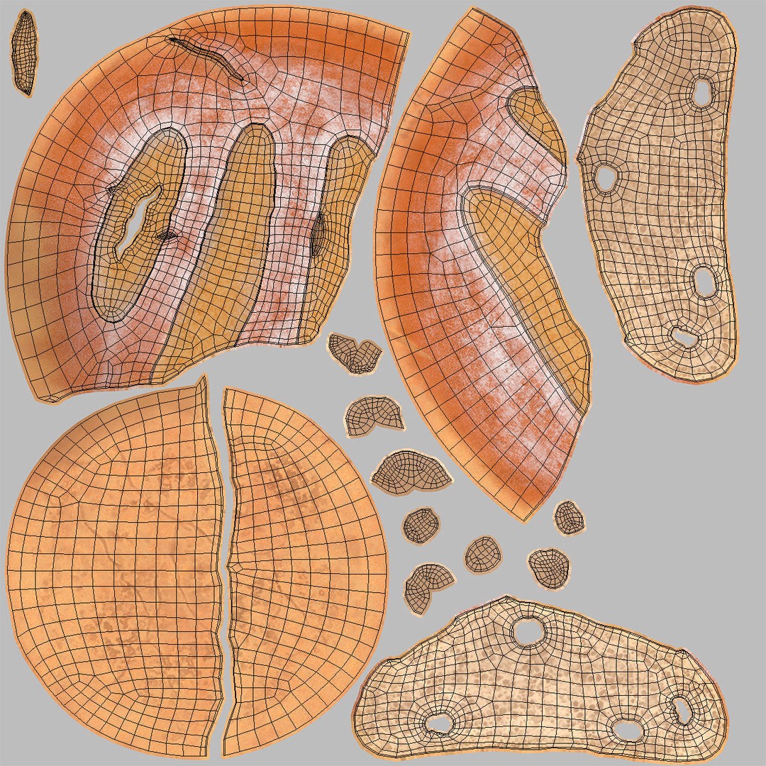Broken Loaf of Round Bread 3D Model – High Quality PBR Asset, FBX, OBJ - View 12