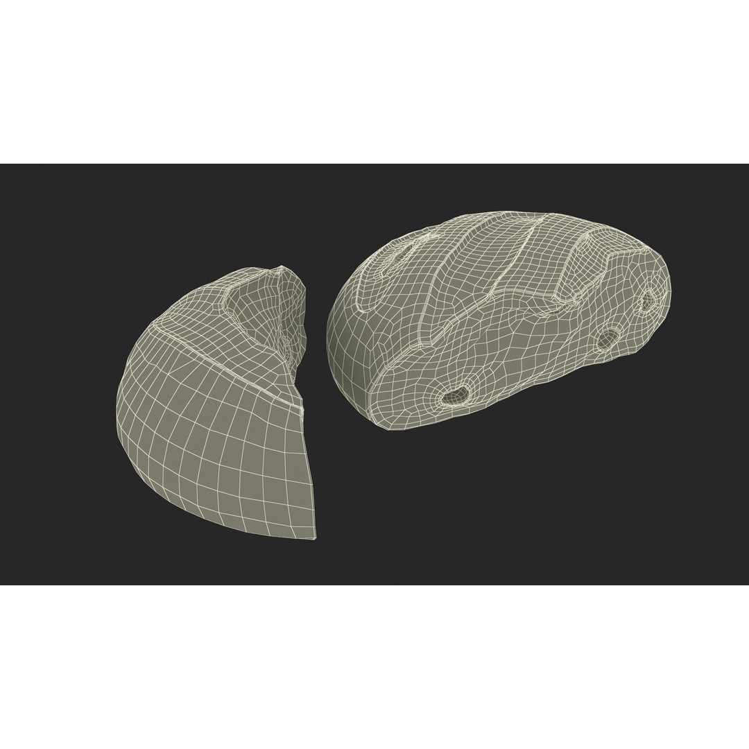 Broken Loaf of Round Bread 3D Model – High Quality PBR Asset, FBX, OBJ - View 20