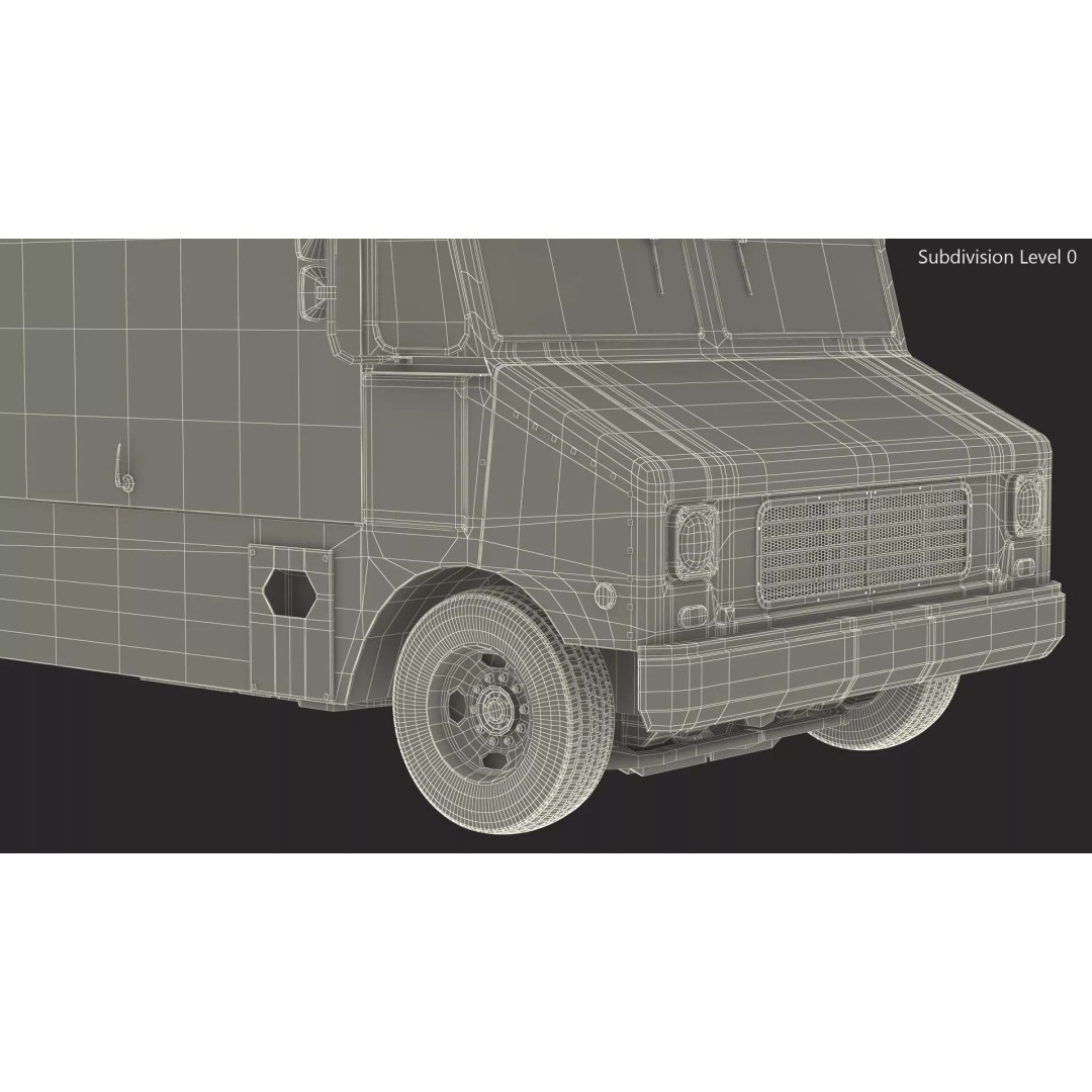 Food Van El Jerry Taco 3D Model – PBR Textured Catering Truck, FBX - View 13