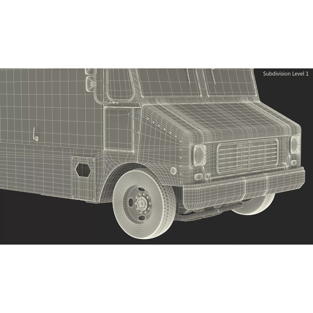 Food Van El Jerry Taco 3D Model – PBR Textured Catering Truck, FBX - View 14