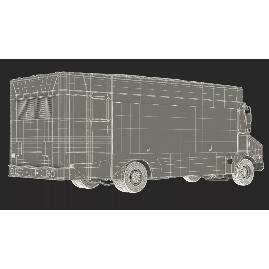 Food Van El Jerry Taco 3D Model – PBR Textured Catering Truck, FBX - View 19