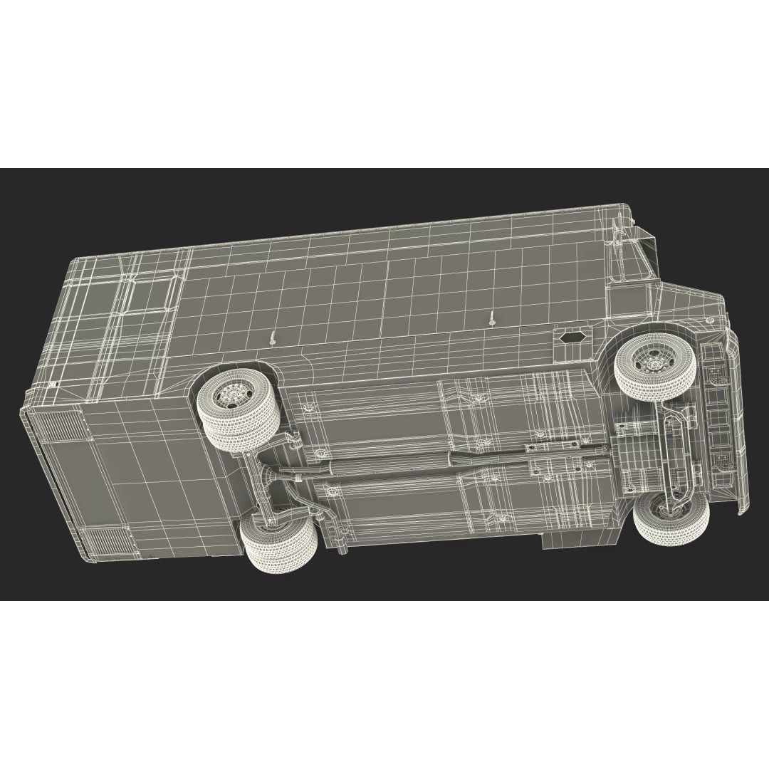 Food Van El Jerry Taco 3D Model – PBR Textured Catering Truck, FBX - View 21