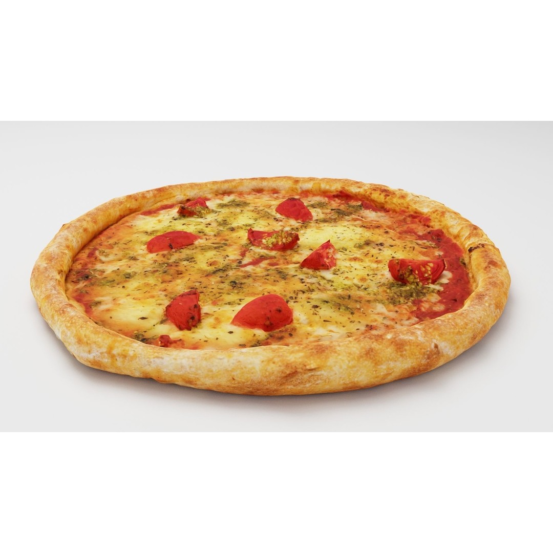 Vegetarian Pizza 3D Model – Realistic Food Asset, FBX, PBR - View 4