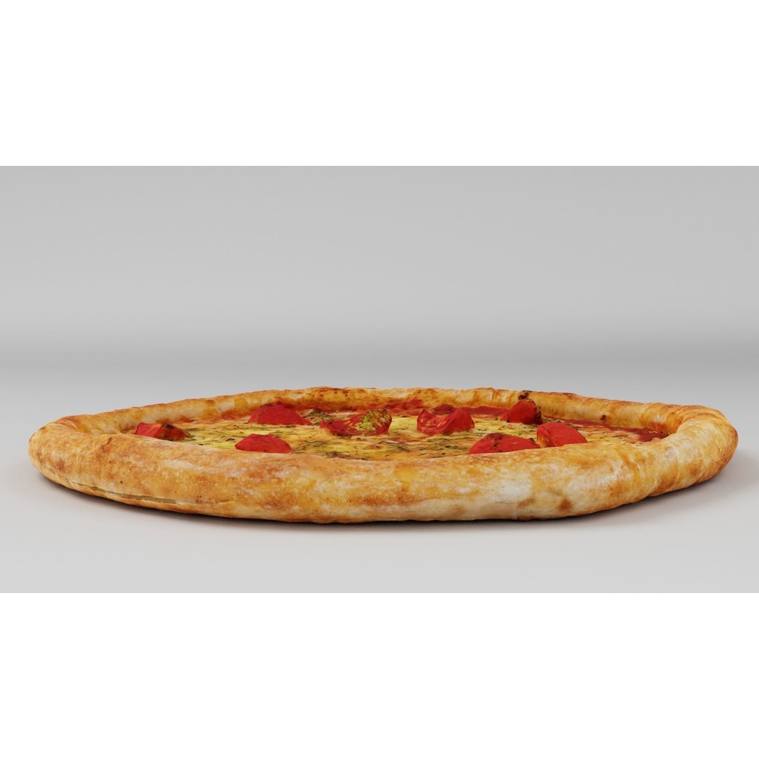 Vegetarian Pizza 3D Model – Realistic Food Asset, FBX, PBR - View 6