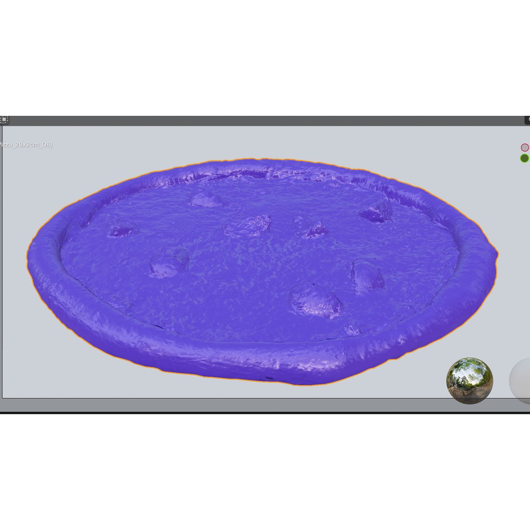 Vegetarian Pizza 3D Model – Realistic Food Asset, FBX, PBR - View 7