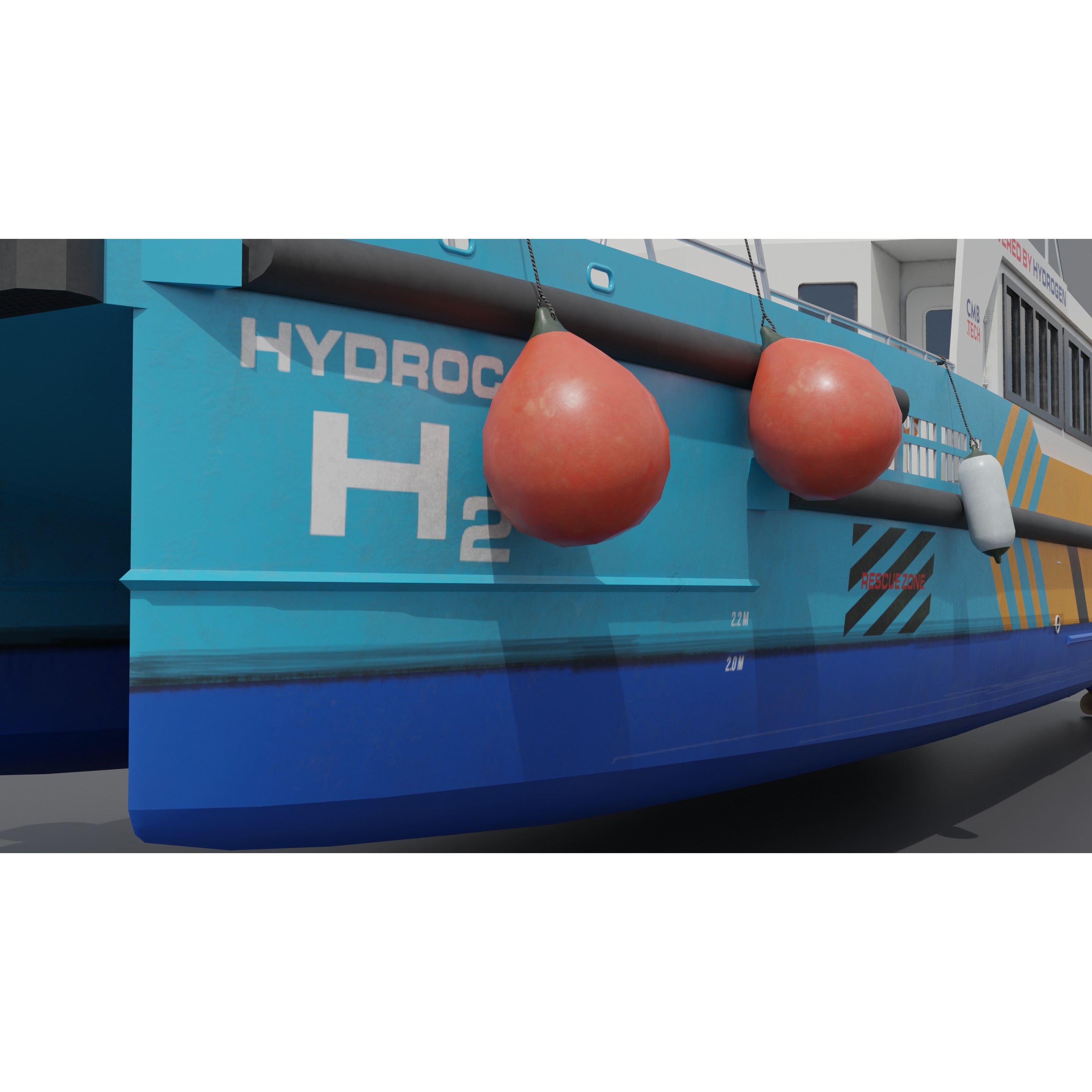 Windcat Workboats - Low-Poly Game-Ready 3D Model - View 12