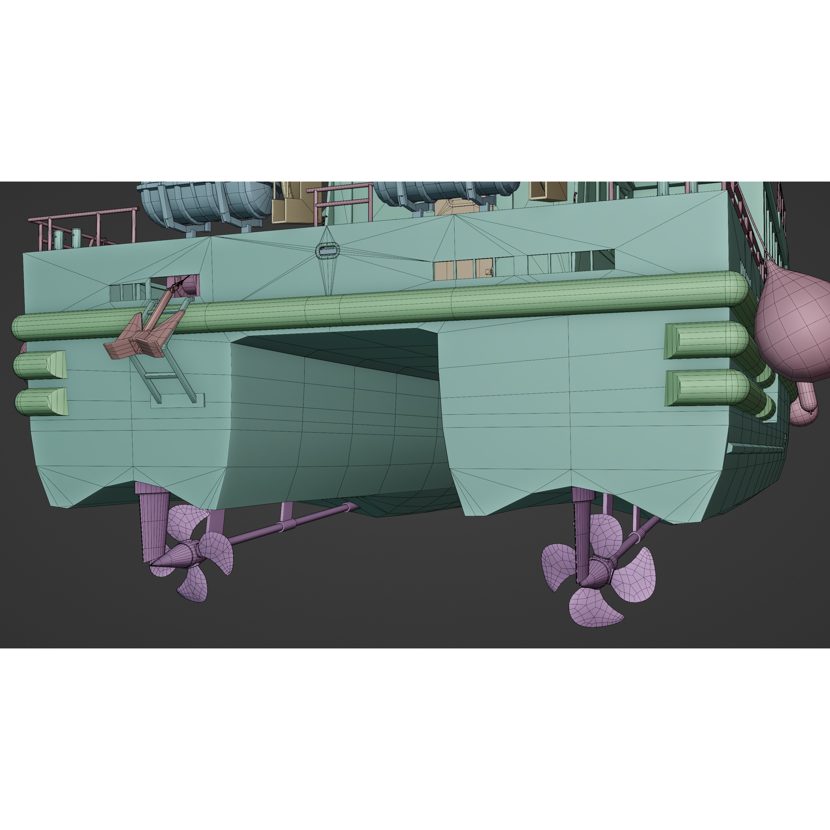 Windcat Workboats - Low-Poly Game-Ready 3D Model - View 21