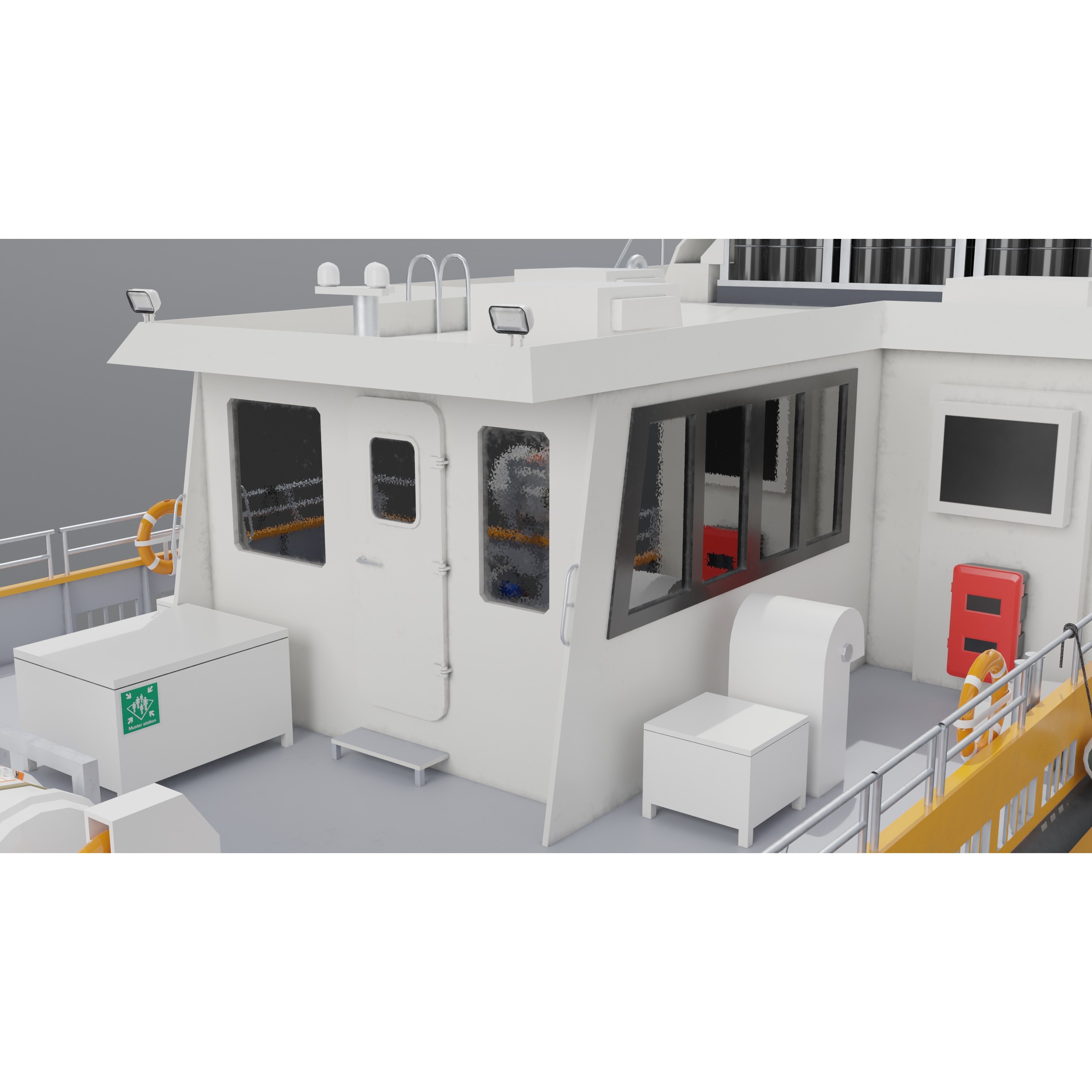 Windcat Workboats - Low-Poly Game-Ready 3D Model - View 22