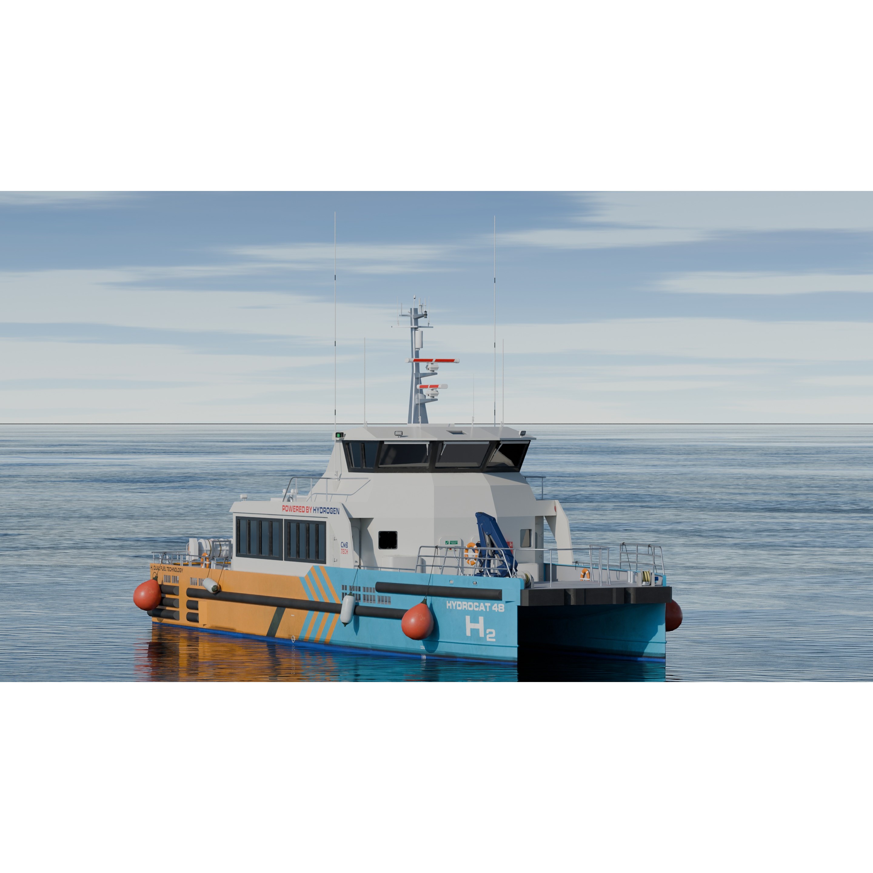 Windcat Workboats - Low-Poly Game-Ready 3D Model - View 3