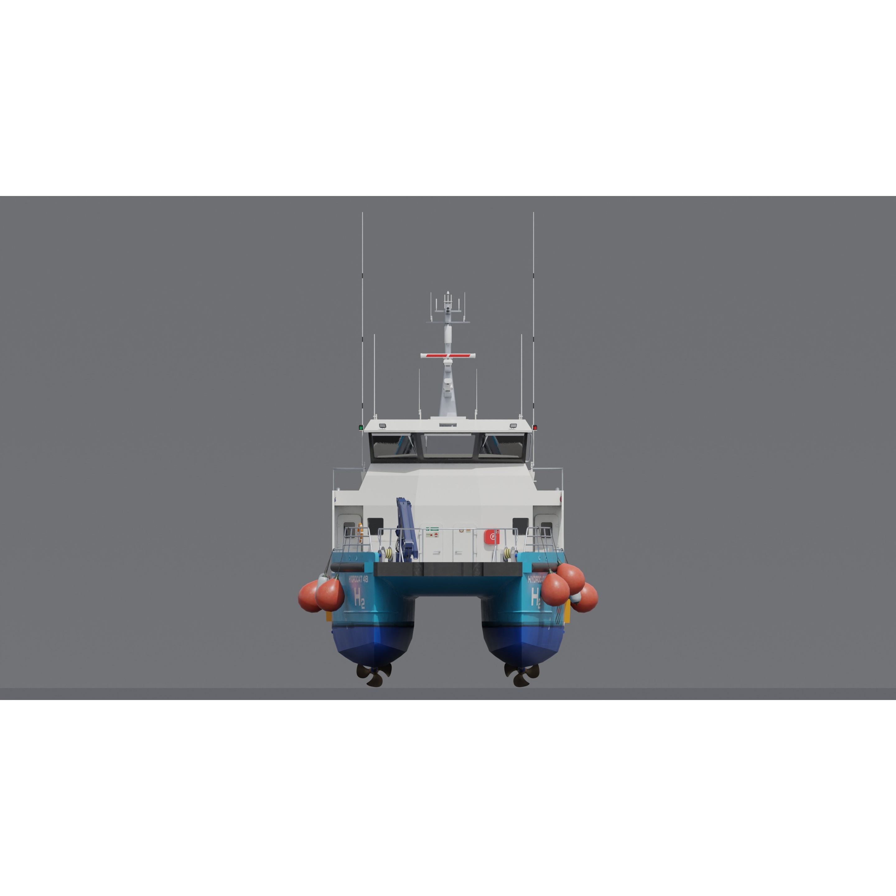 Windcat Workboats - Low-Poly Game-Ready 3D Model - View 7