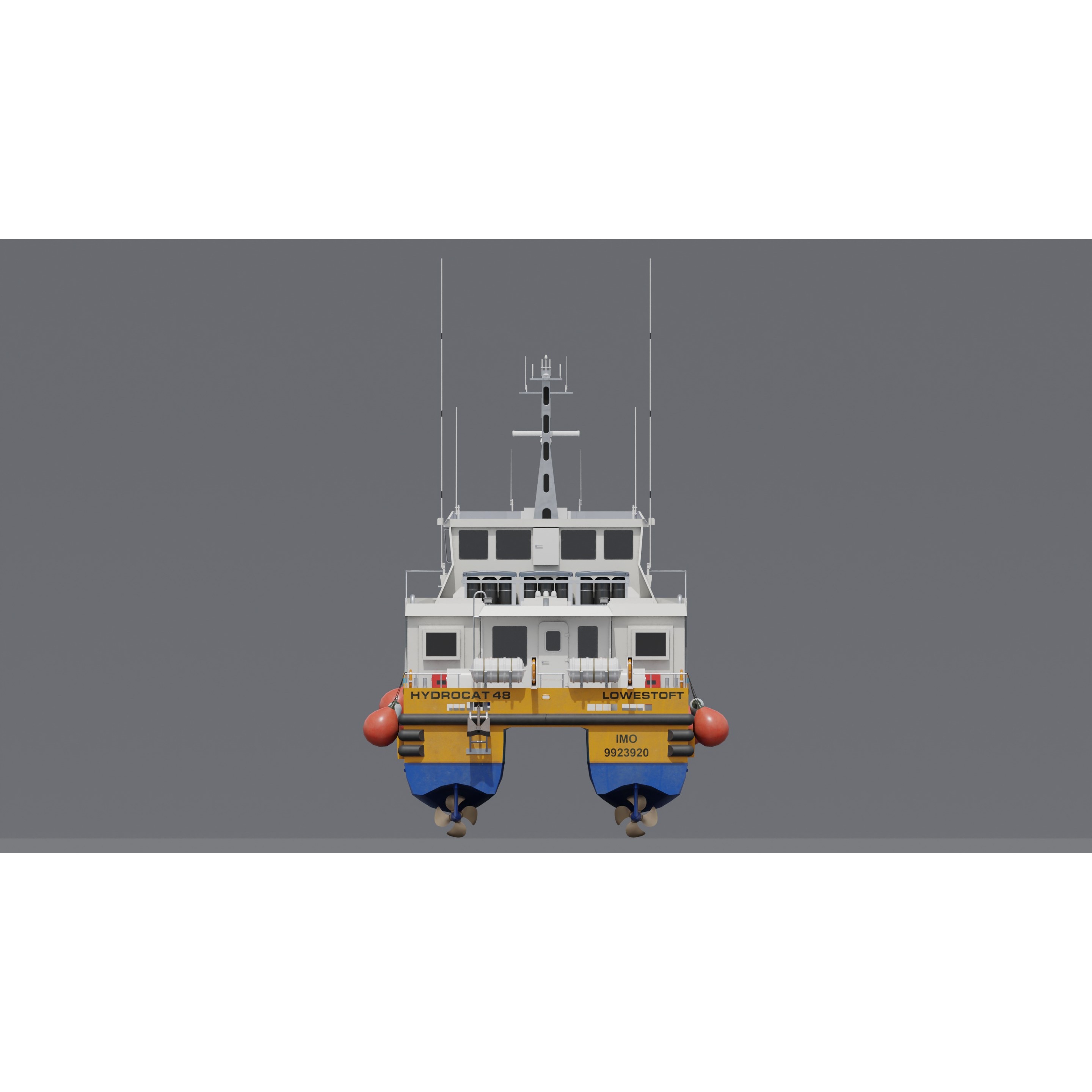 Windcat Workboats - Low-Poly Game-Ready 3D Model - View 9