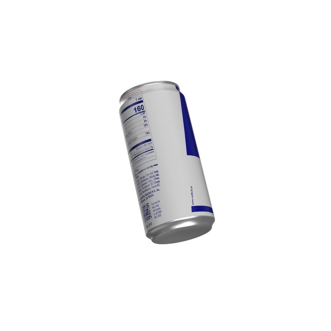 Red Bull Drink Can 3D Model – Low Poly PBR Beverage Asset, FBX, OBJ - View 13