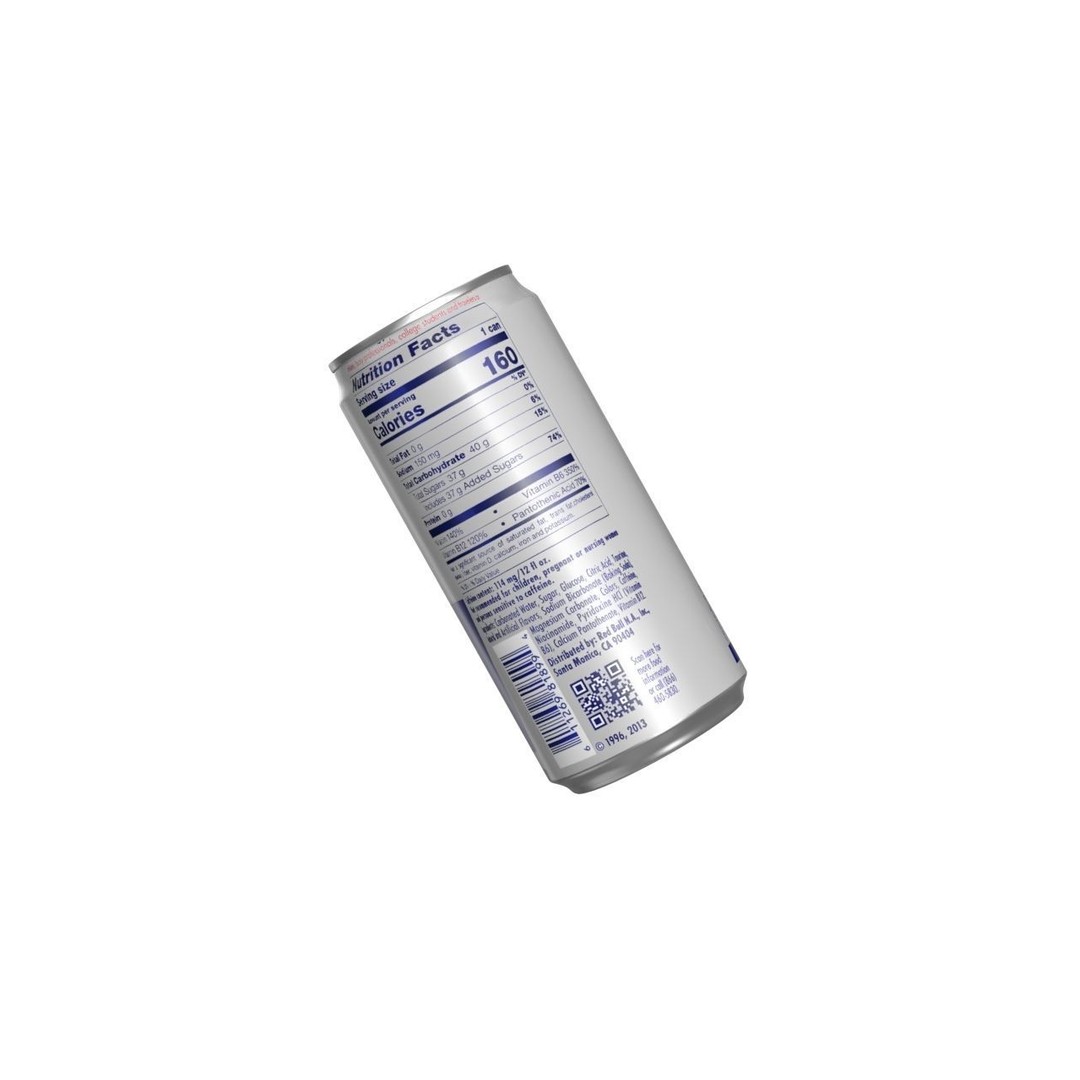 Red Bull Drink Can 3D Model – Low Poly PBR Beverage Asset, FBX, OBJ - View 14