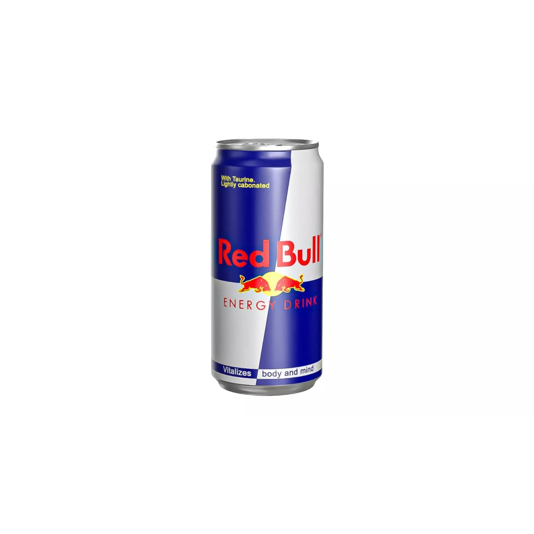Red Bull Drink Can 3D Model – Low Poly PBR Beverage Asset, FBX, OBJ - View 2