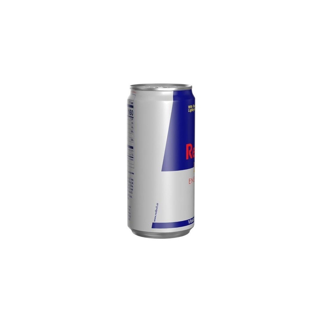 Red Bull Drink Can 3D Model – Low Poly PBR Beverage Asset, FBX, OBJ - View 4