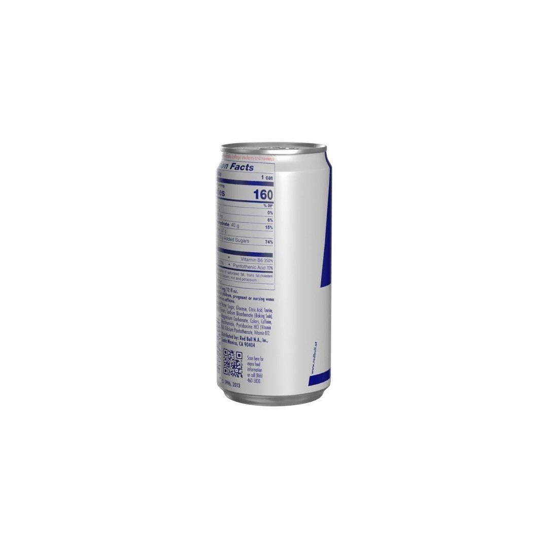 Red Bull Drink Can 3D Model – Low Poly PBR Beverage Asset, FBX, OBJ - View 5