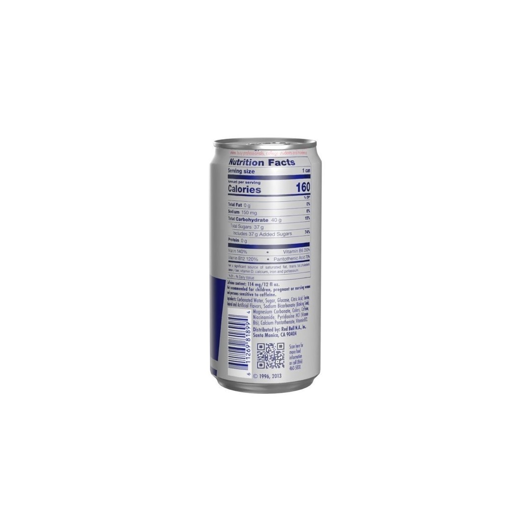 Red Bull Drink Can 3D Model – Low Poly PBR Beverage Asset, FBX, OBJ - View 6