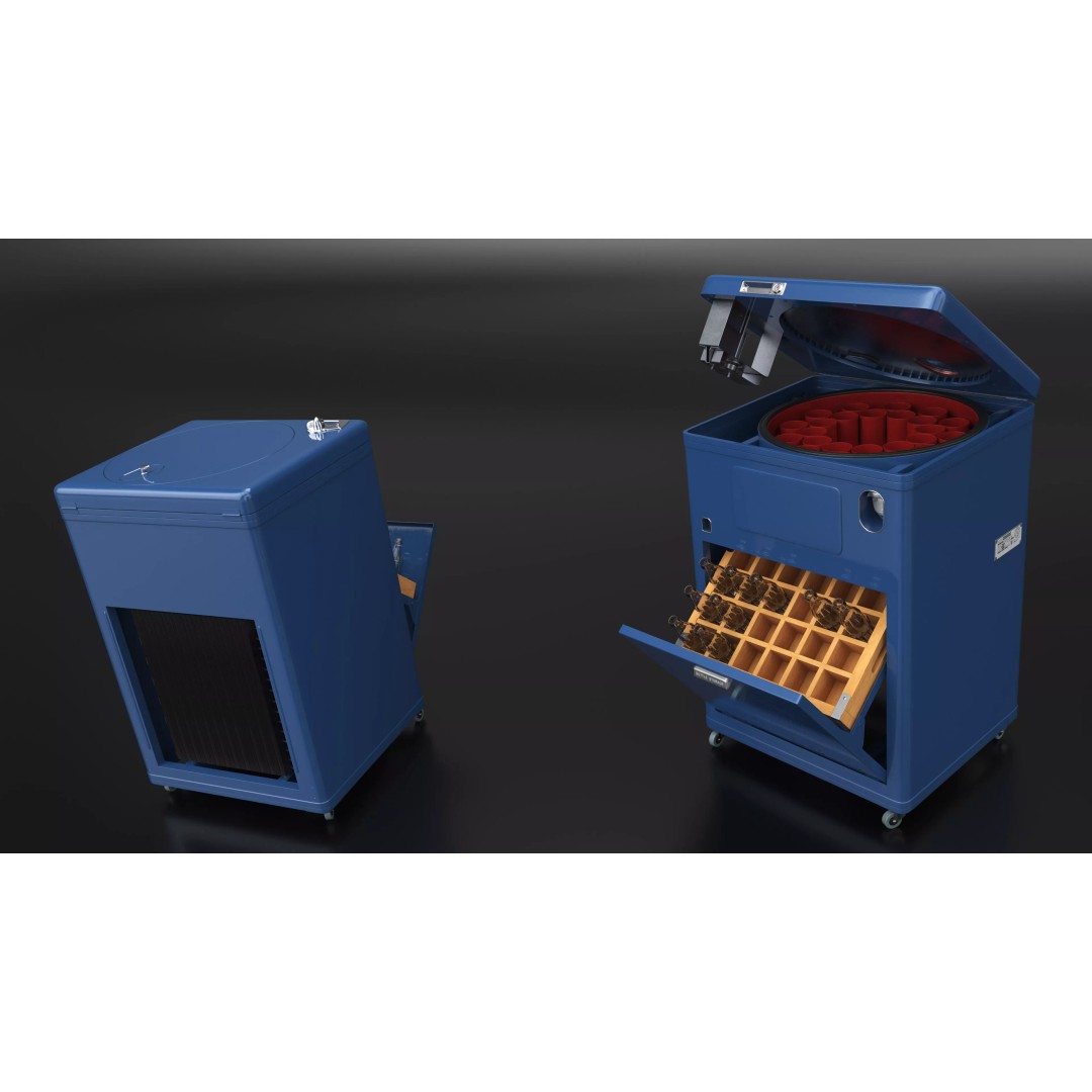 Retro Soda Dispenser 3D Model – Vintage Cooler with Bottles, FBX - View 5
