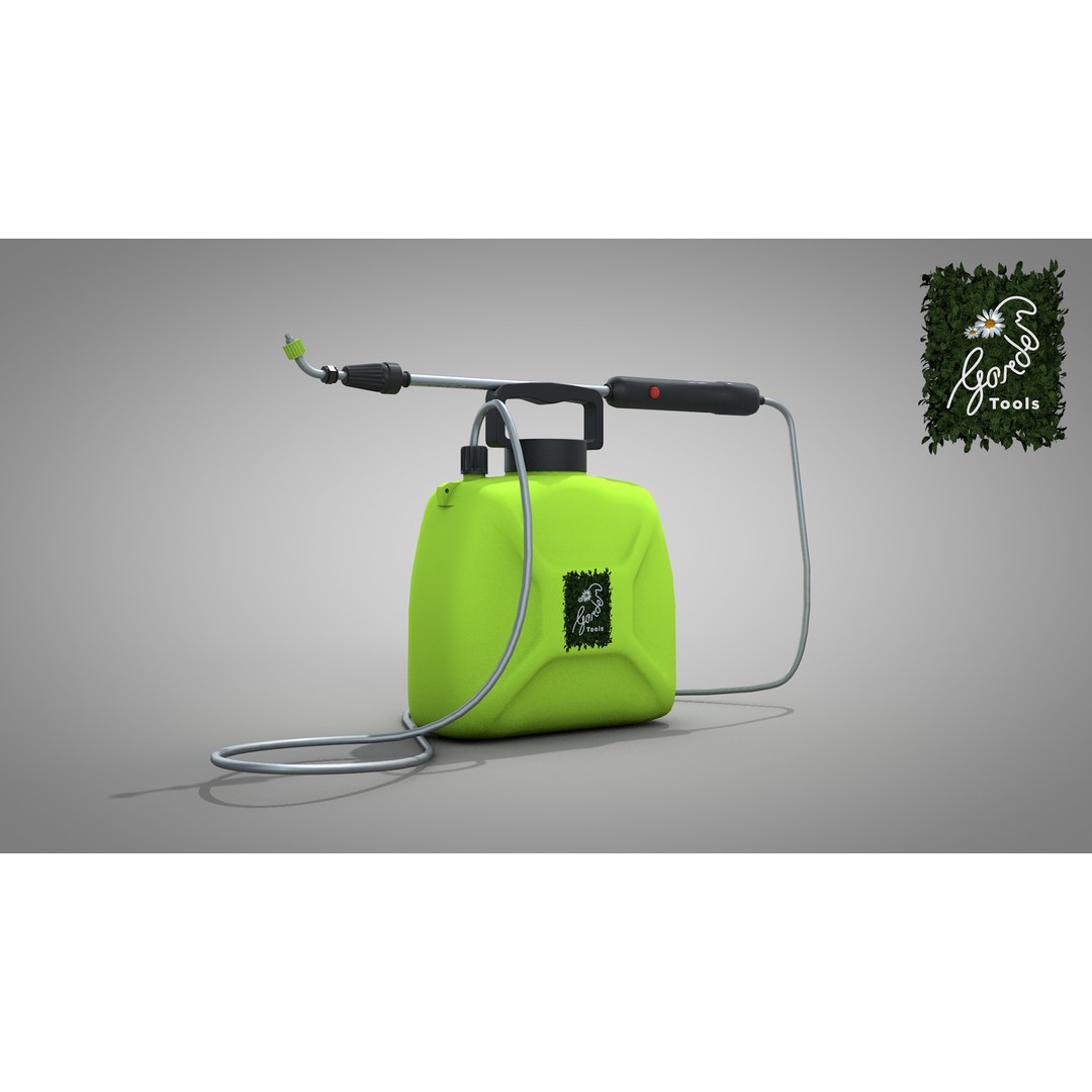 Garden Electric Sprayer 3D Model – PBR Polygon Mesh, FBX, OBJ - View 12