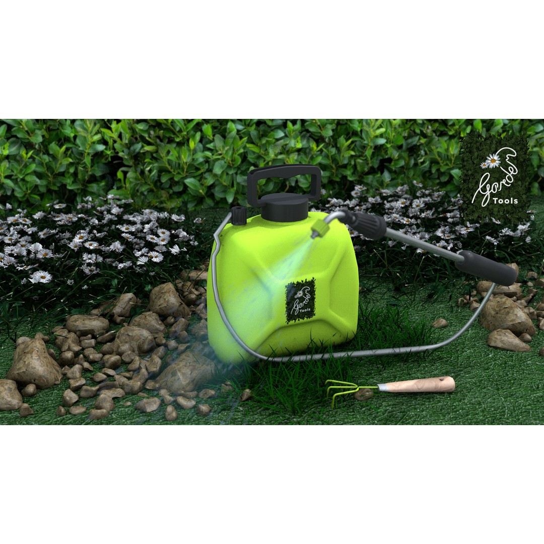 Garden Electric Sprayer 3D Model – PBR Polygon Mesh, FBX, OBJ - View 17