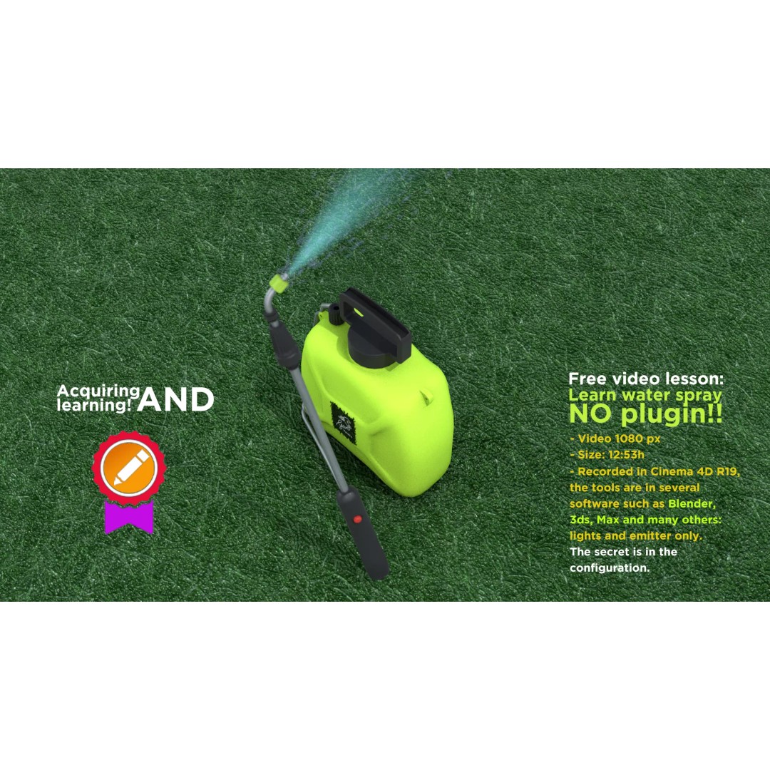 Garden Electric Sprayer 3D Model – PBR Polygon Mesh, FBX, OBJ - View 2
