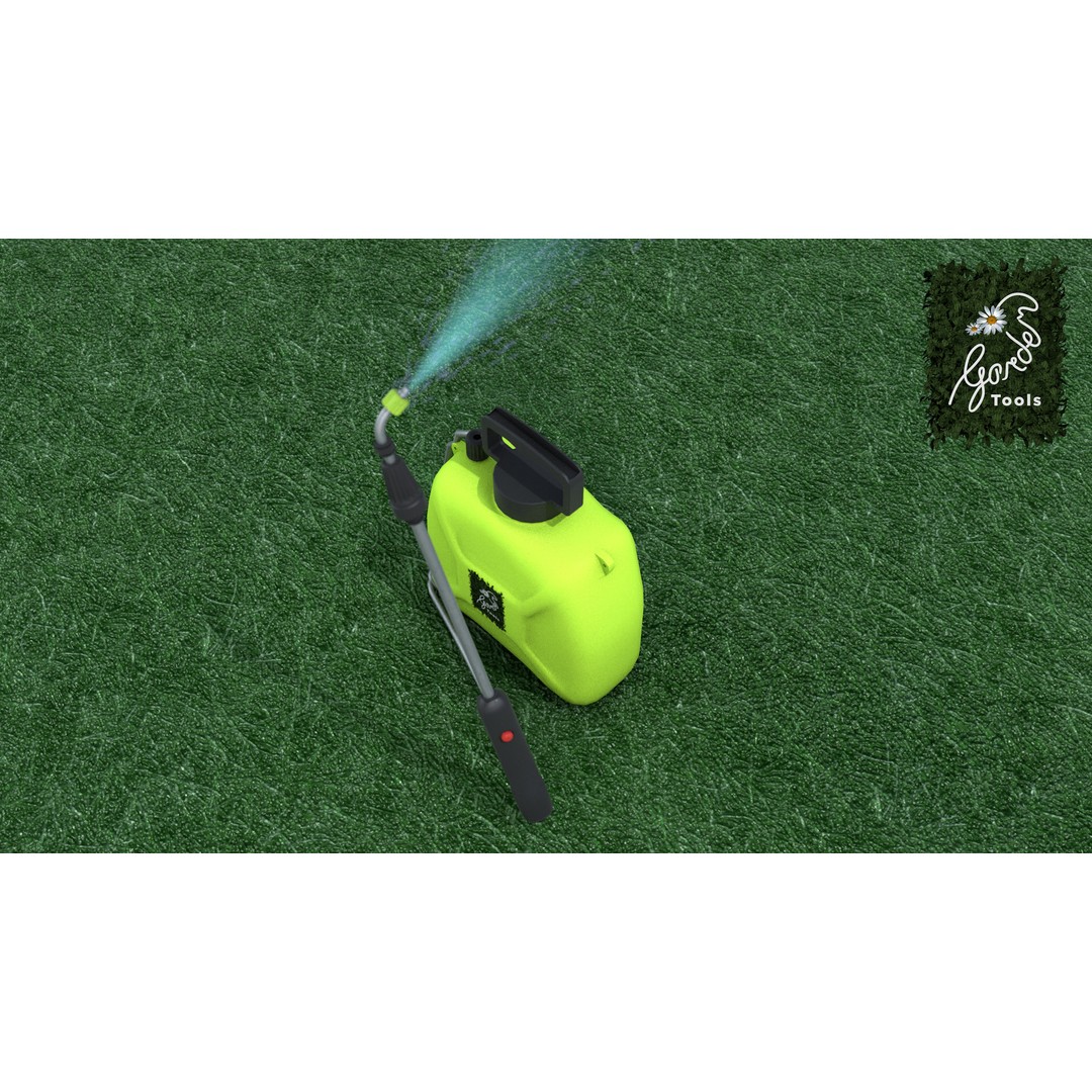 Garden Electric Sprayer 3D Model – PBR Polygon Mesh, FBX, OBJ - View 4