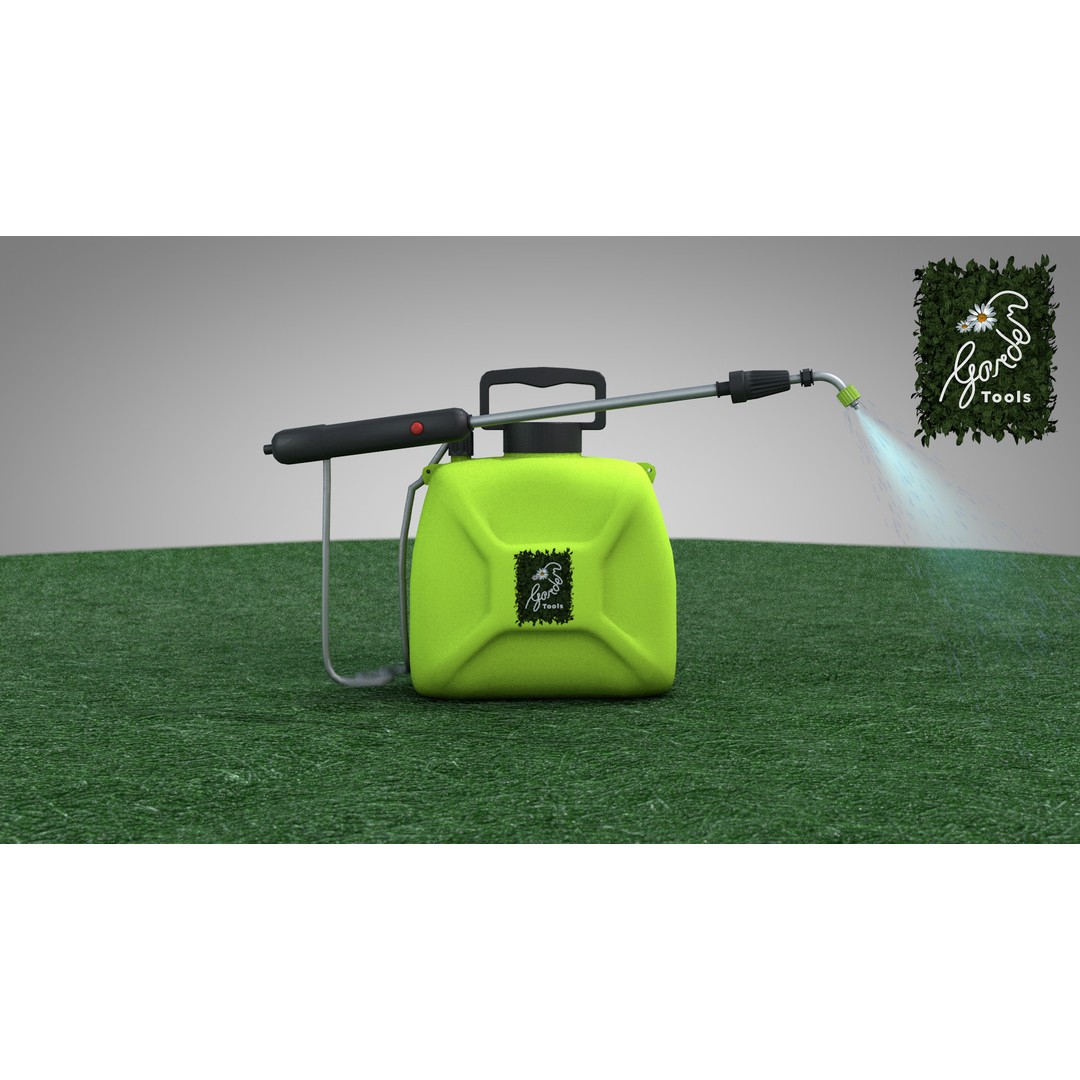 Garden Electric Sprayer 3D Model – PBR Polygon Mesh, FBX, OBJ - View 6