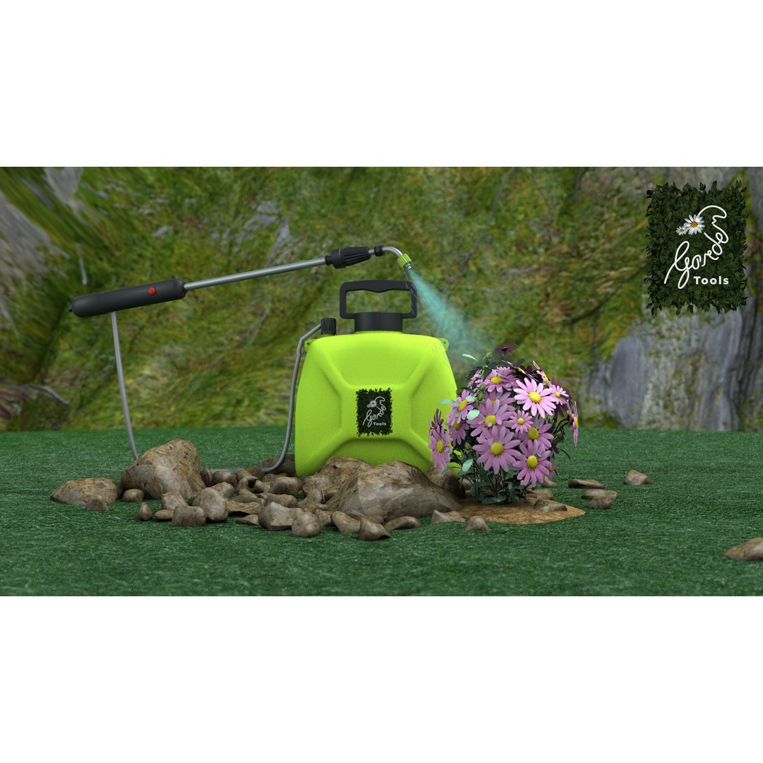 Garden Electric Sprayer 3D Model – PBR Polygon Mesh, FBX, OBJ - View 7